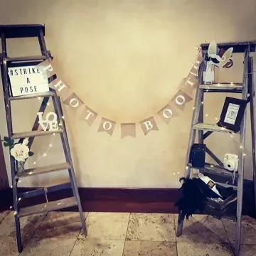 Bunting - Hessian "PHOTO BOOTH" White Text
