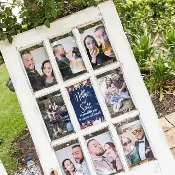 Vintage Window Frame with Stand