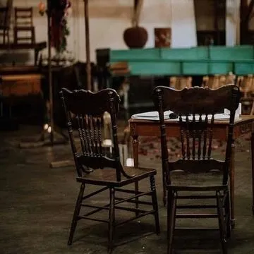 Wood Carved Frame Vintage Spindle Back Chair