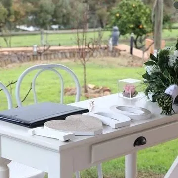 Ivory Hamptons Style Signing Table