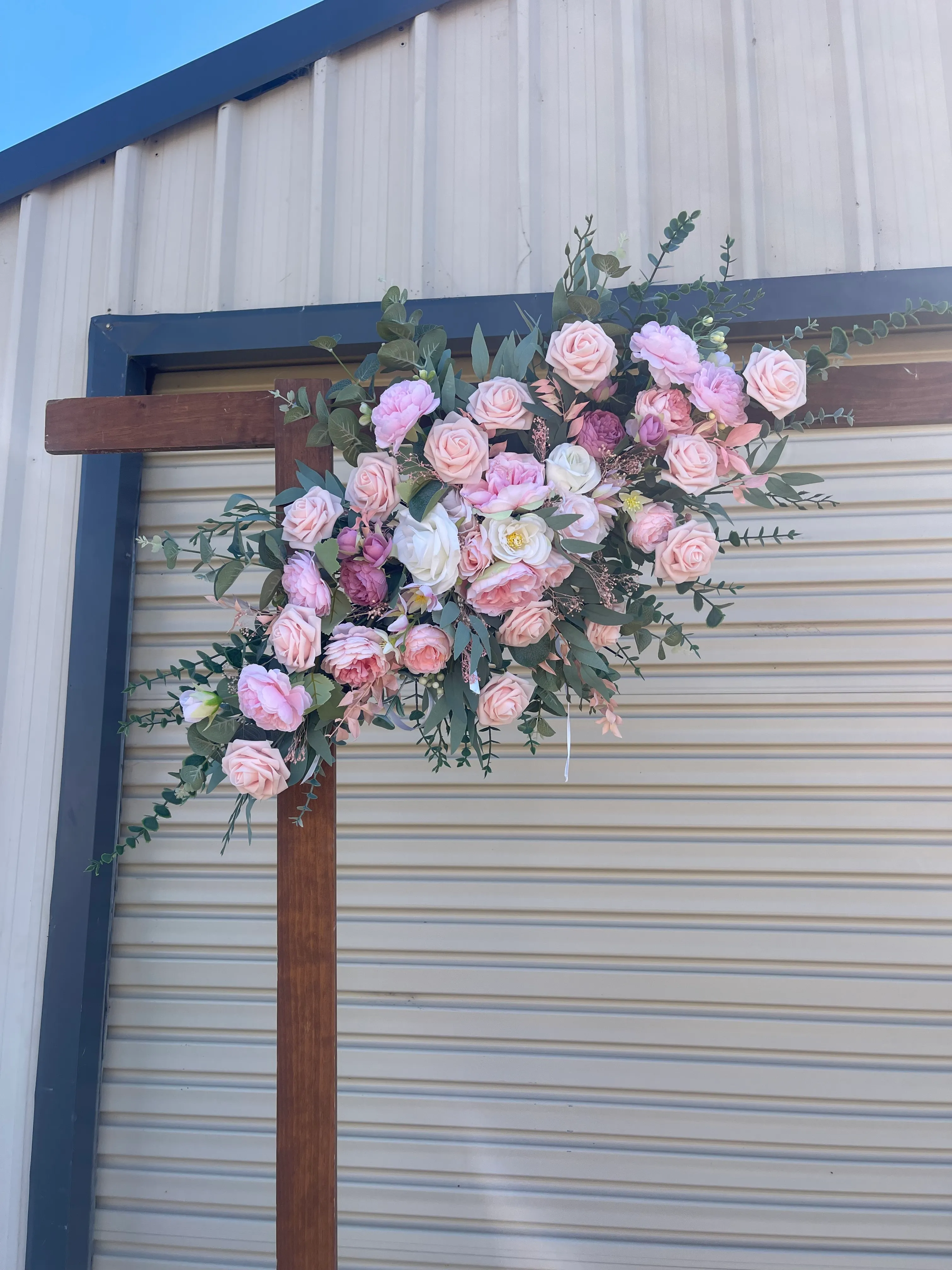 Green, White & Pink Arbour Florals