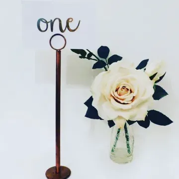 Table Number Stand, Copper