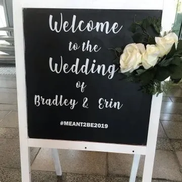 White Double Sided A Frame Chalkboard