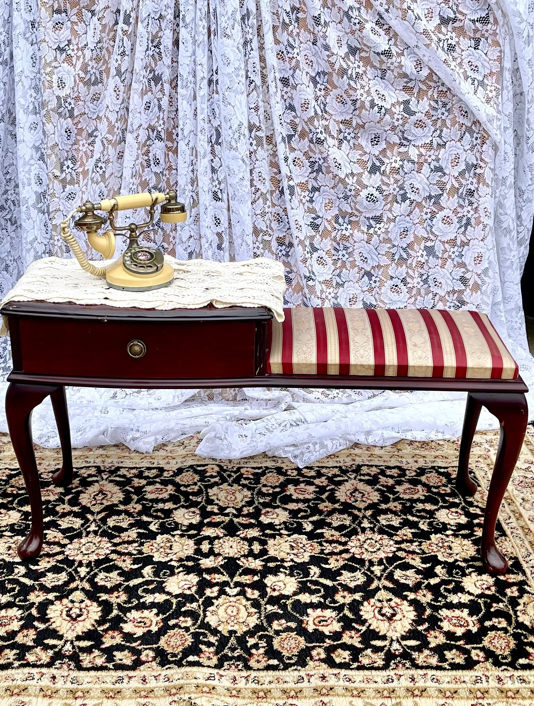 Vintage Phone Table Chair