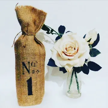 Hessian Wine Bag Table Numbers