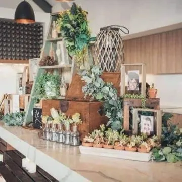 Small Vintage Wooden Ladder, Green