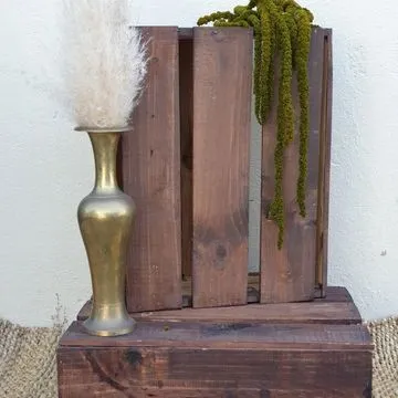 Dark Stained Box Crates