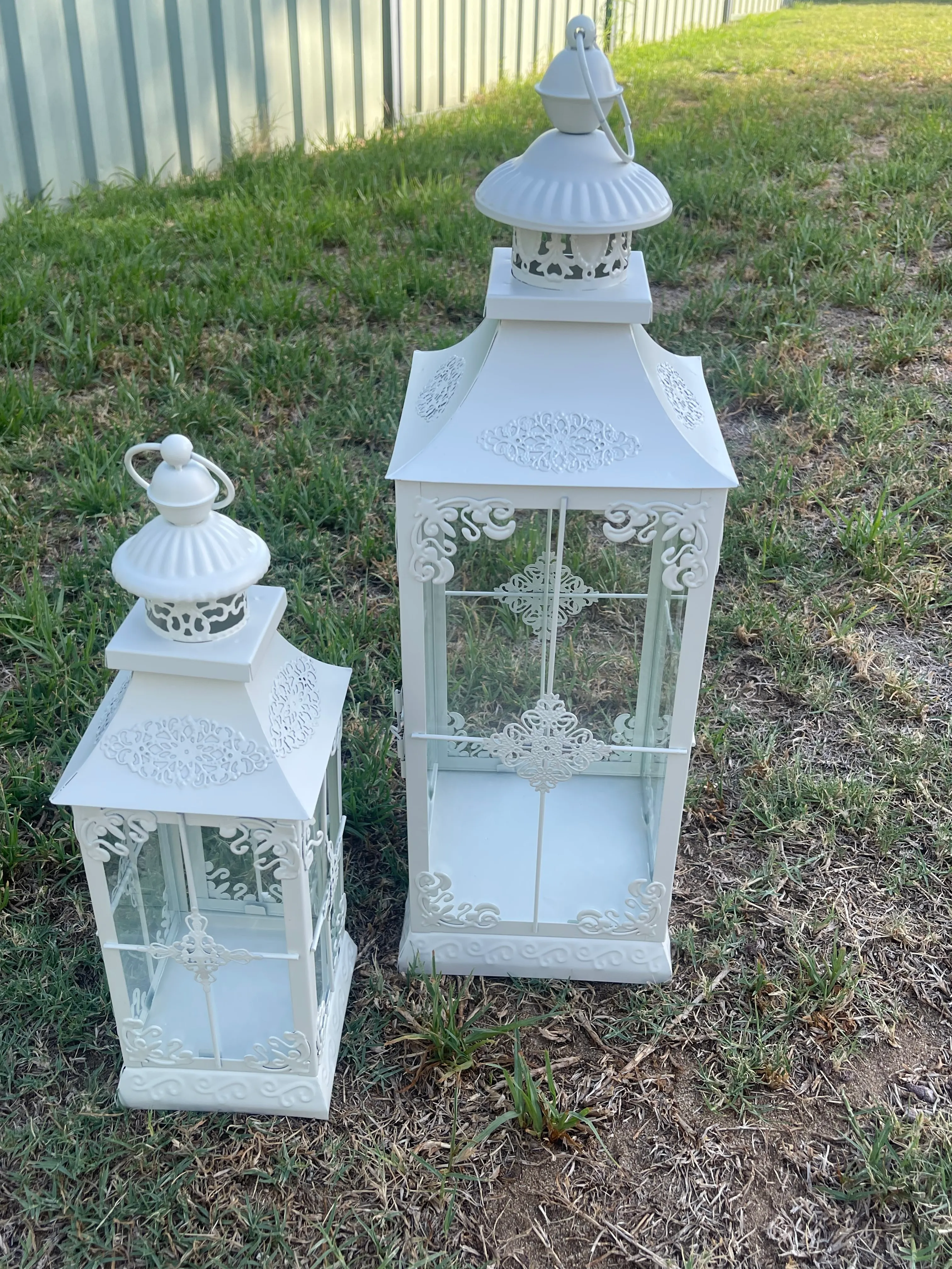 White Lantern Candle holder