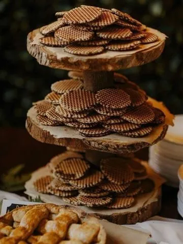 Rustic Wood Slice, Three Tier Cake Stand