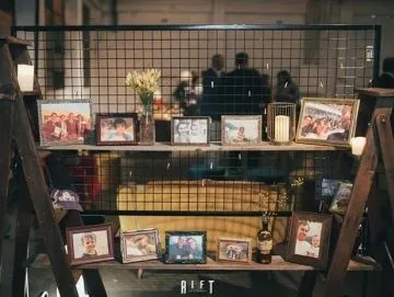 Set of Vintage Ladders with Wood Planks