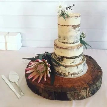 Rustic Wood Slice Cake Stand, 50cm