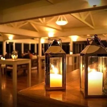 Stainless Steel and Glass Lantern