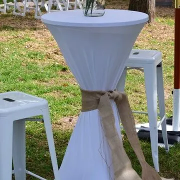 Bar Table with White or Black Lycra Cover
