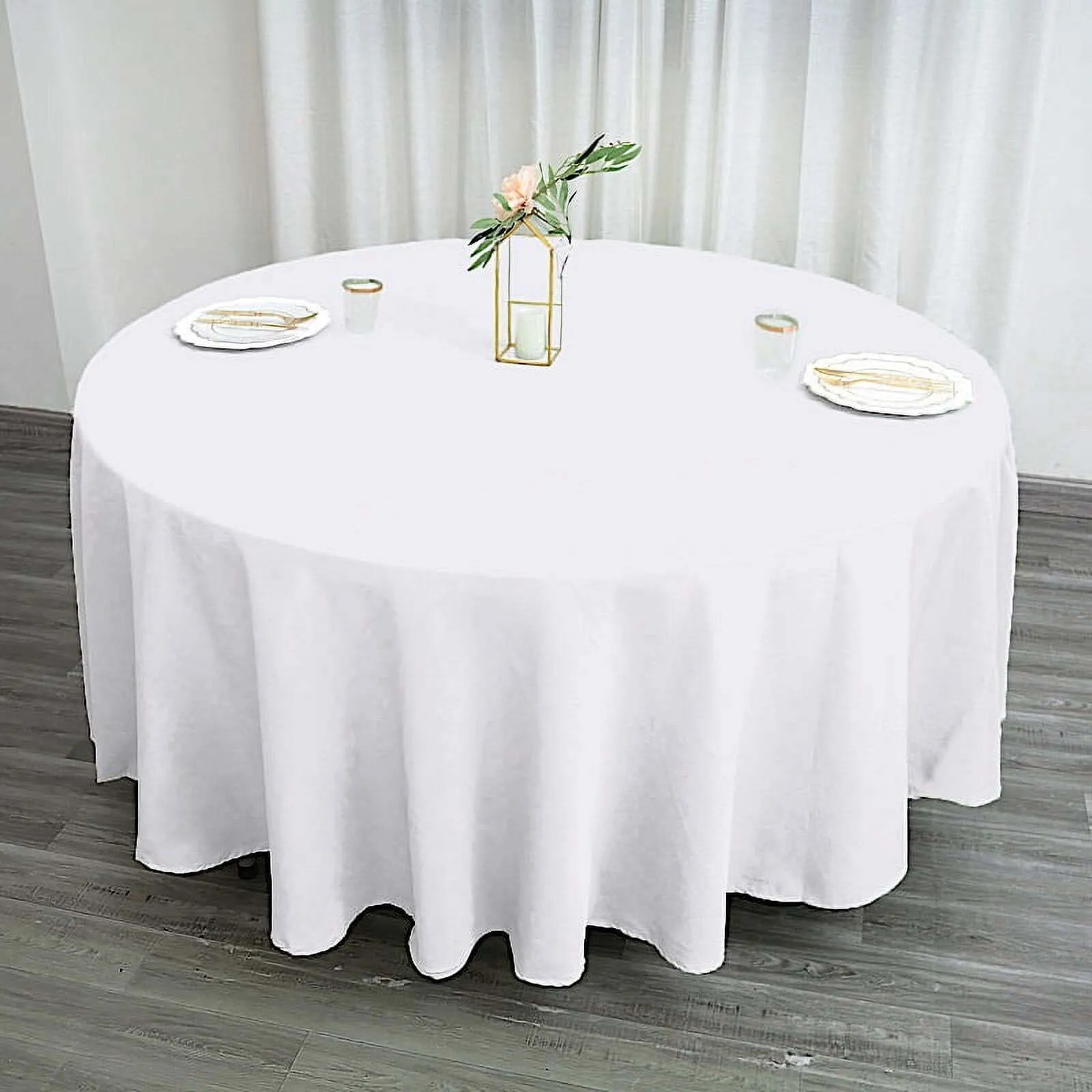 108" White Tablecloth