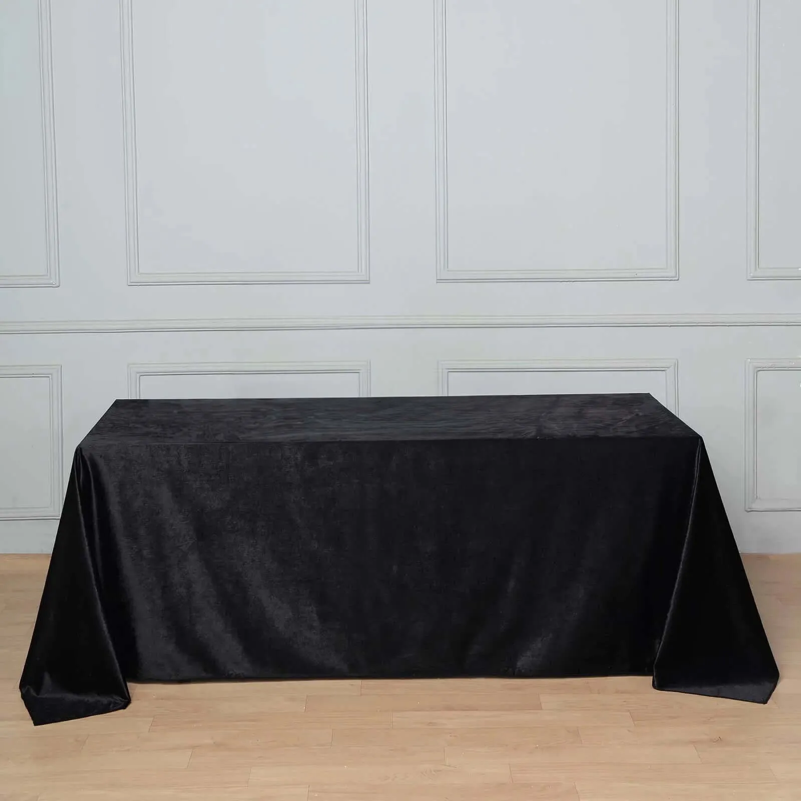 90" x 132" Black Tablecloth
