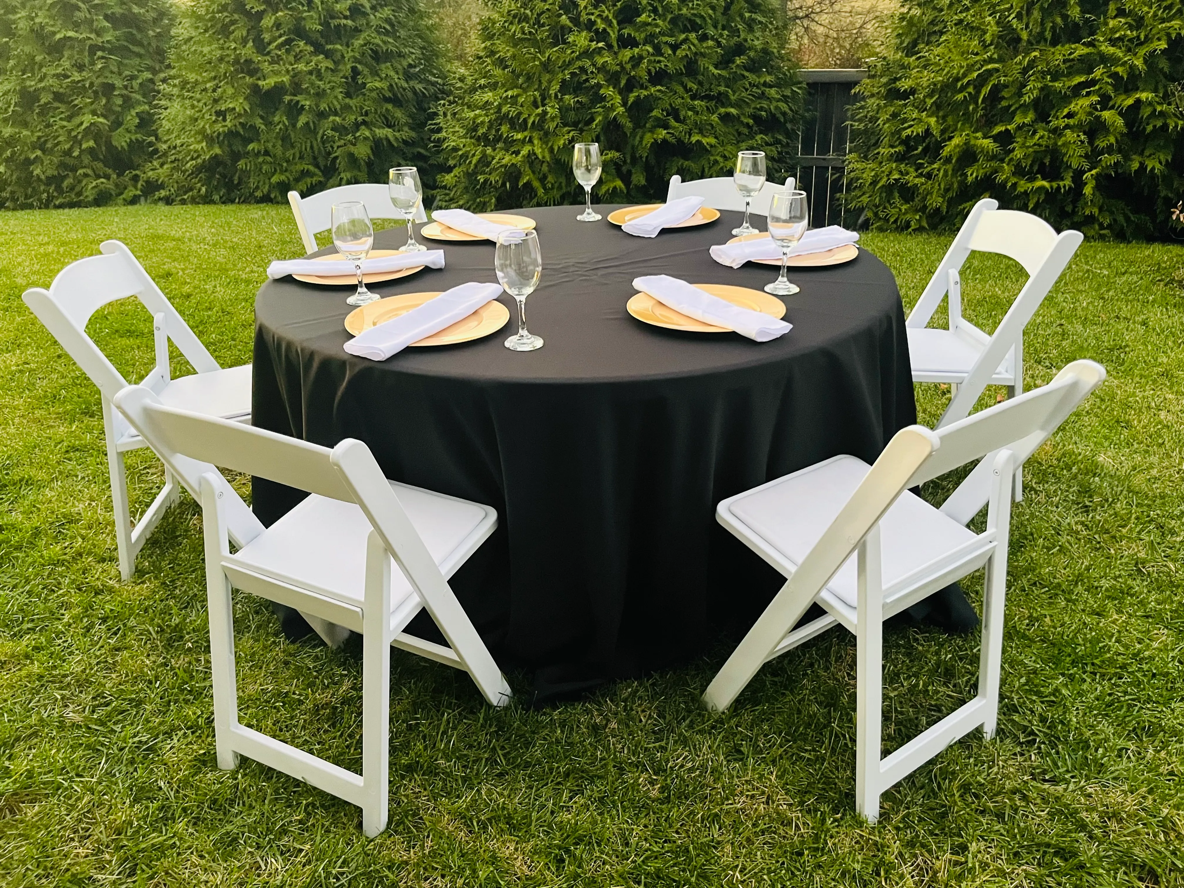 120" Black  Tablecloth