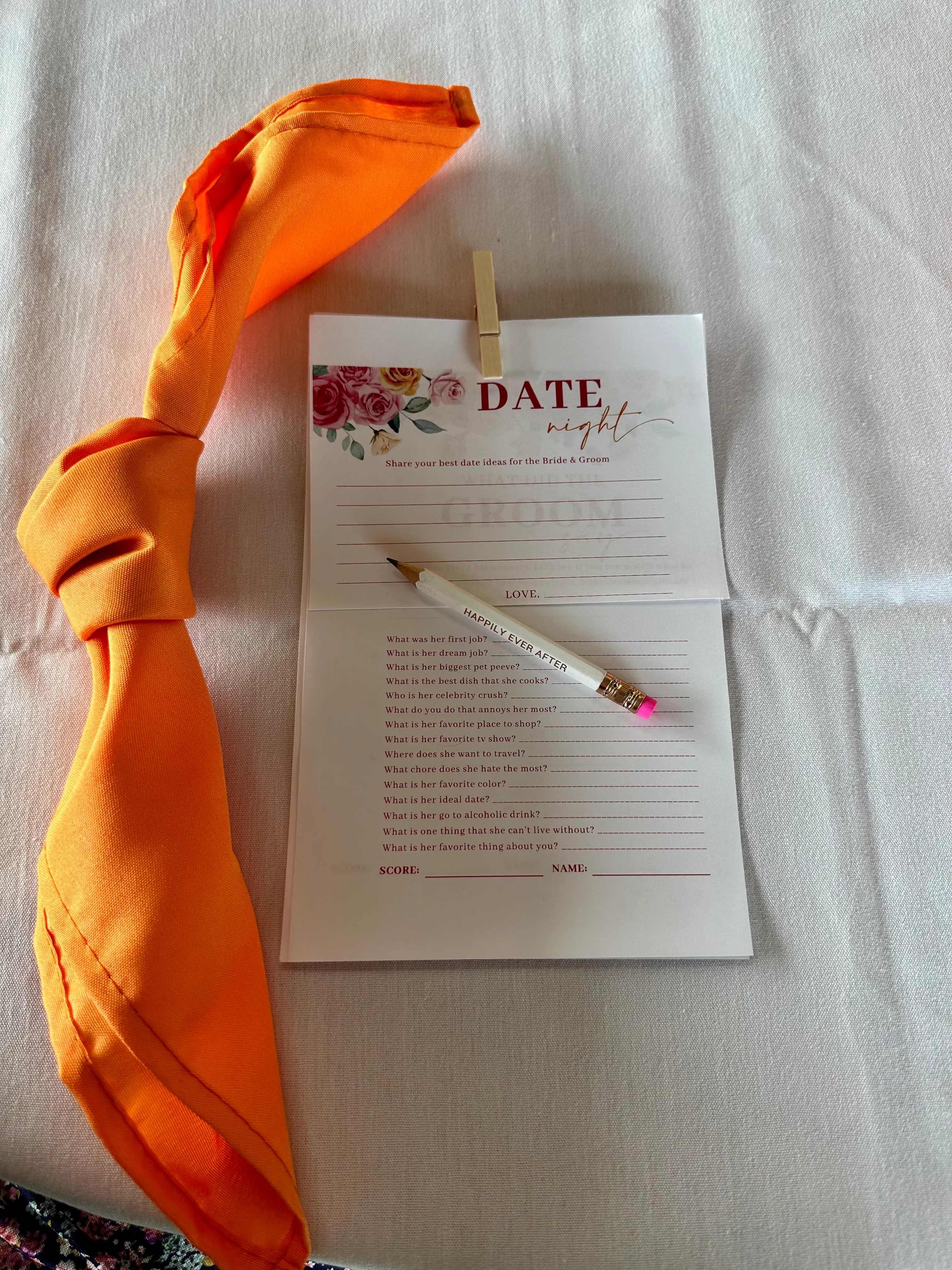 Orange Linen Napkins
