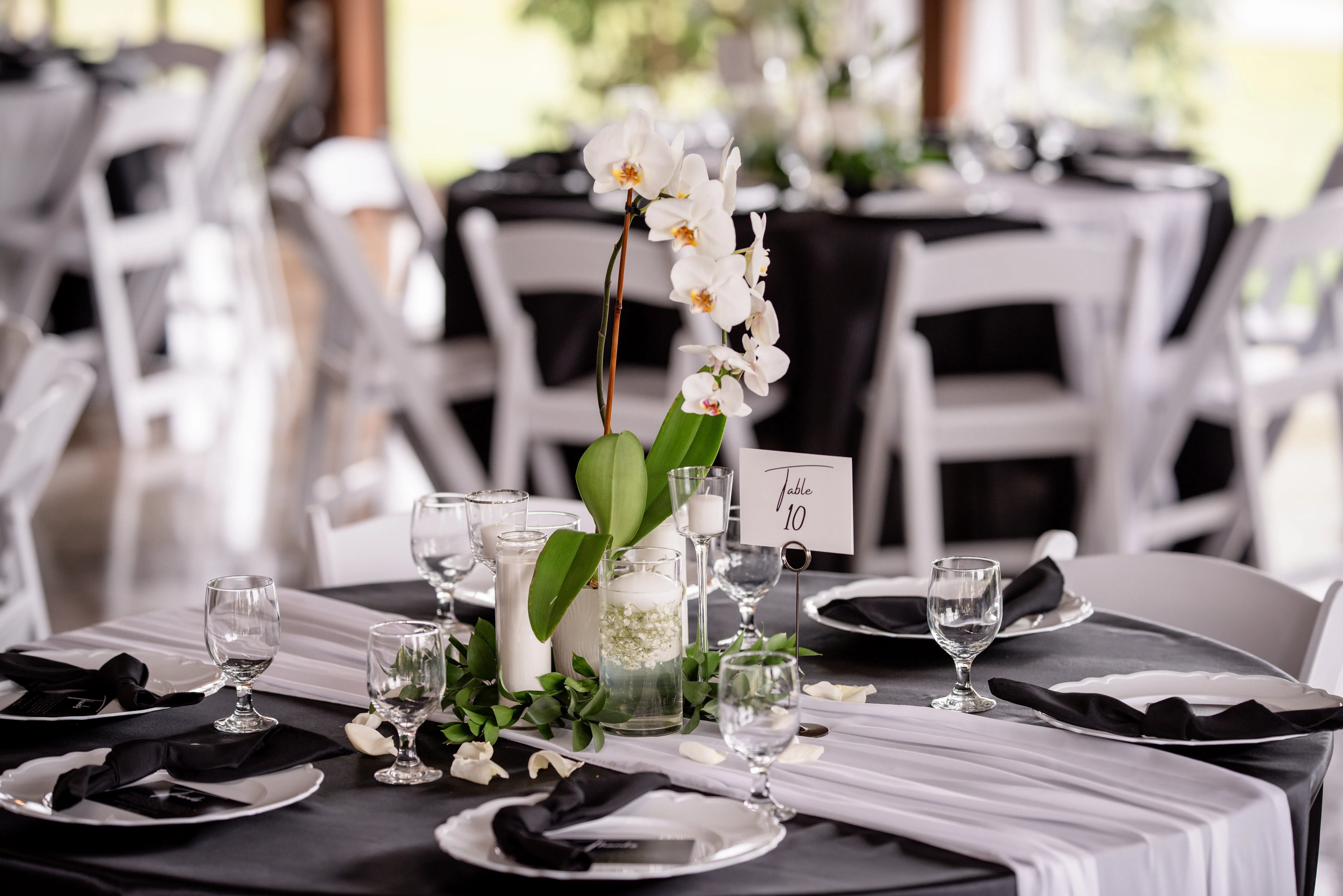 White Chiffon Table Runners