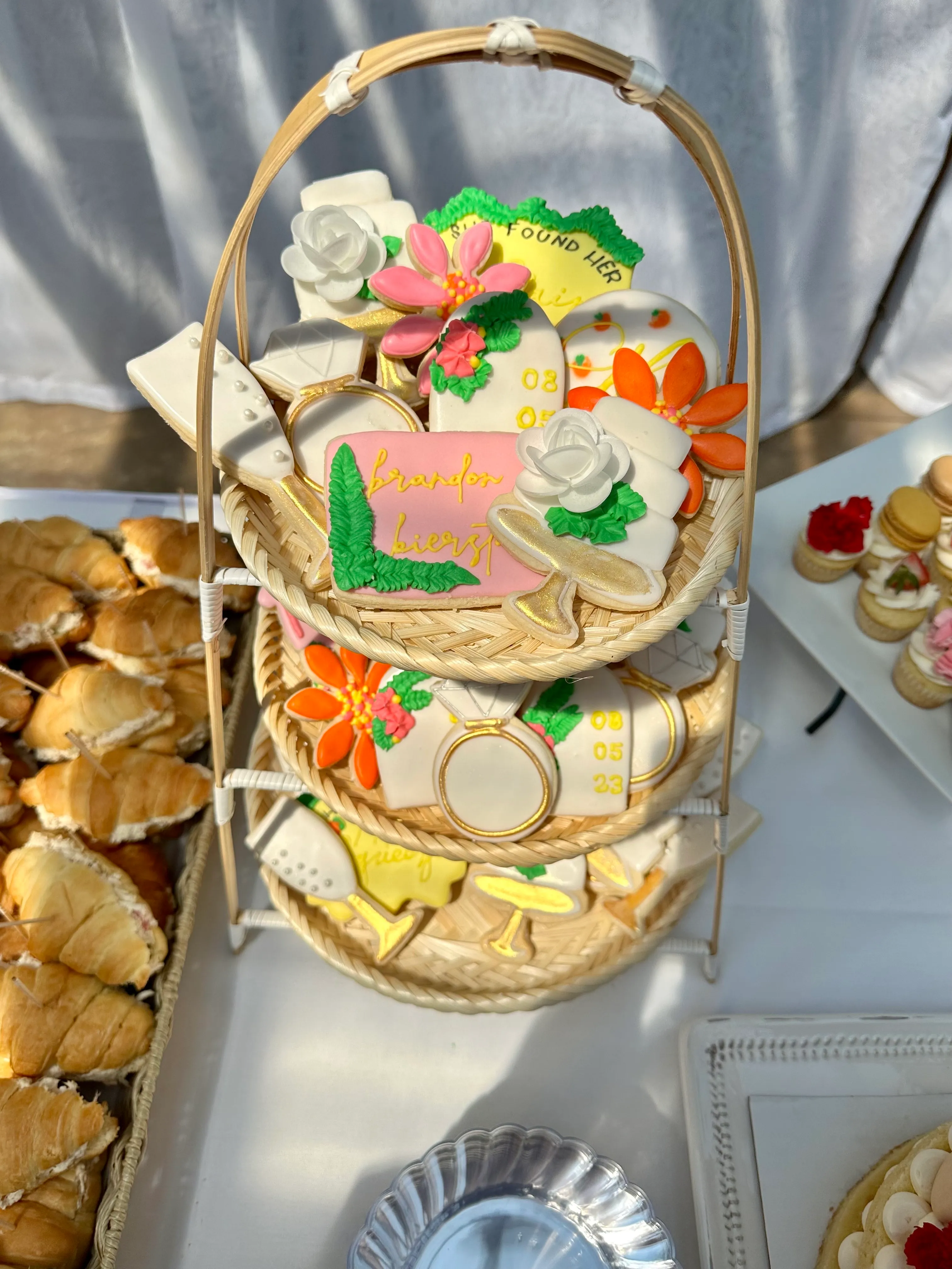 Rattan Tiered Display Stand