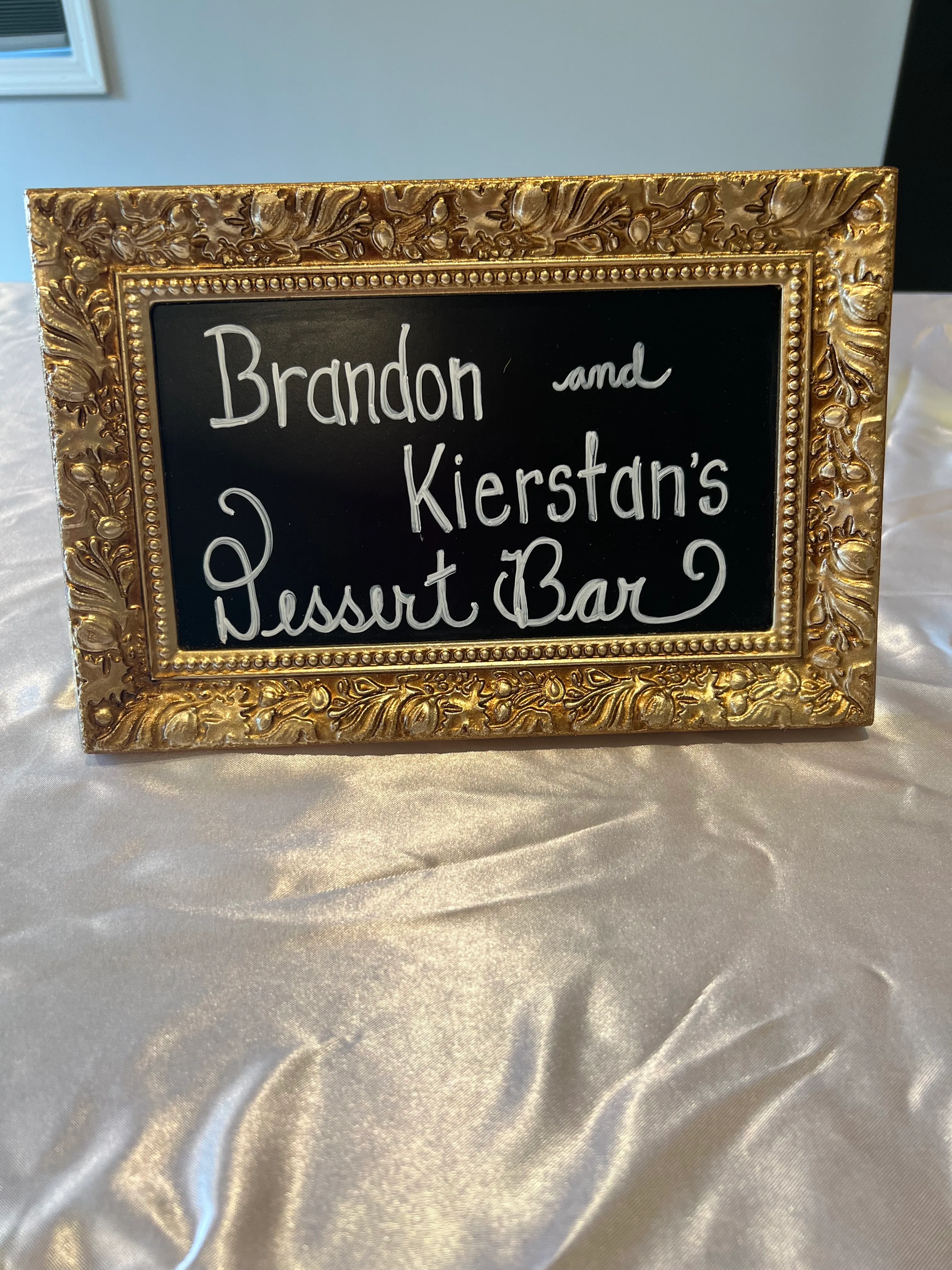 Gold Ornate Chalkboard Sign