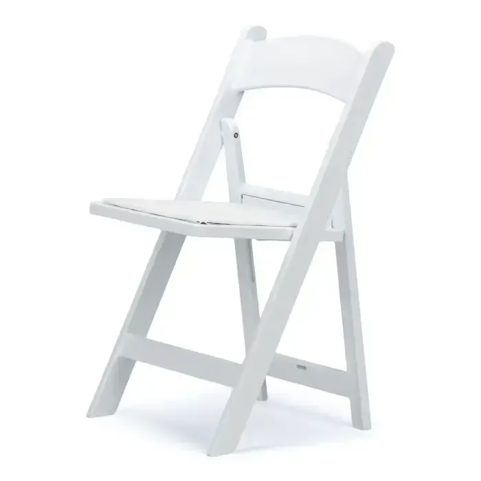 White Resin Folding Chair