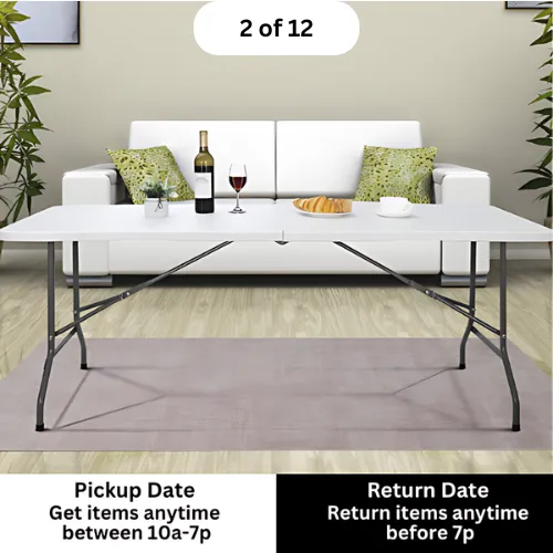 White Folding Tables 6ft x 3ft