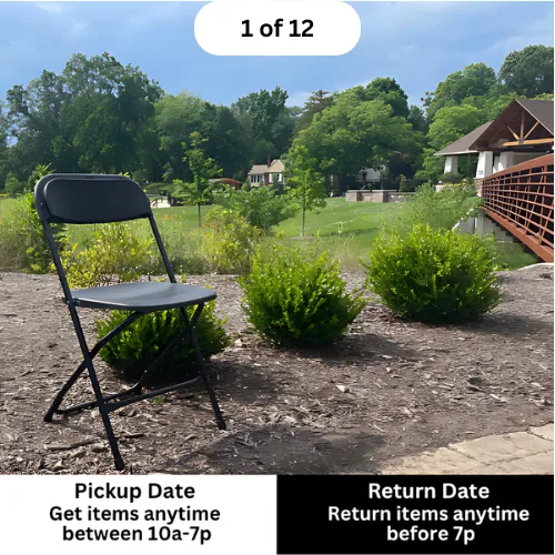 Black Plastic Folding Chair