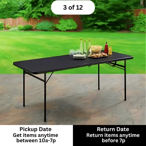 Black Folding Tables 6ft x 3ft