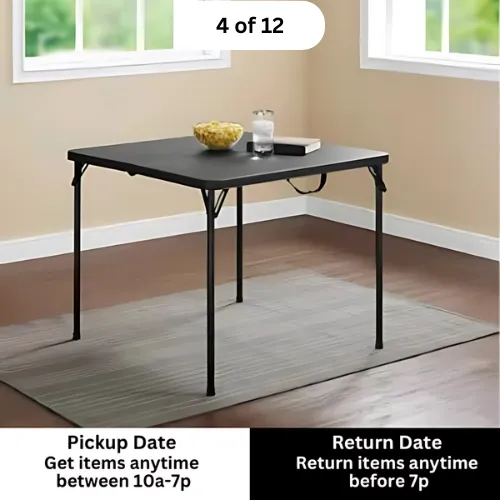 Black Square Folding table 34"