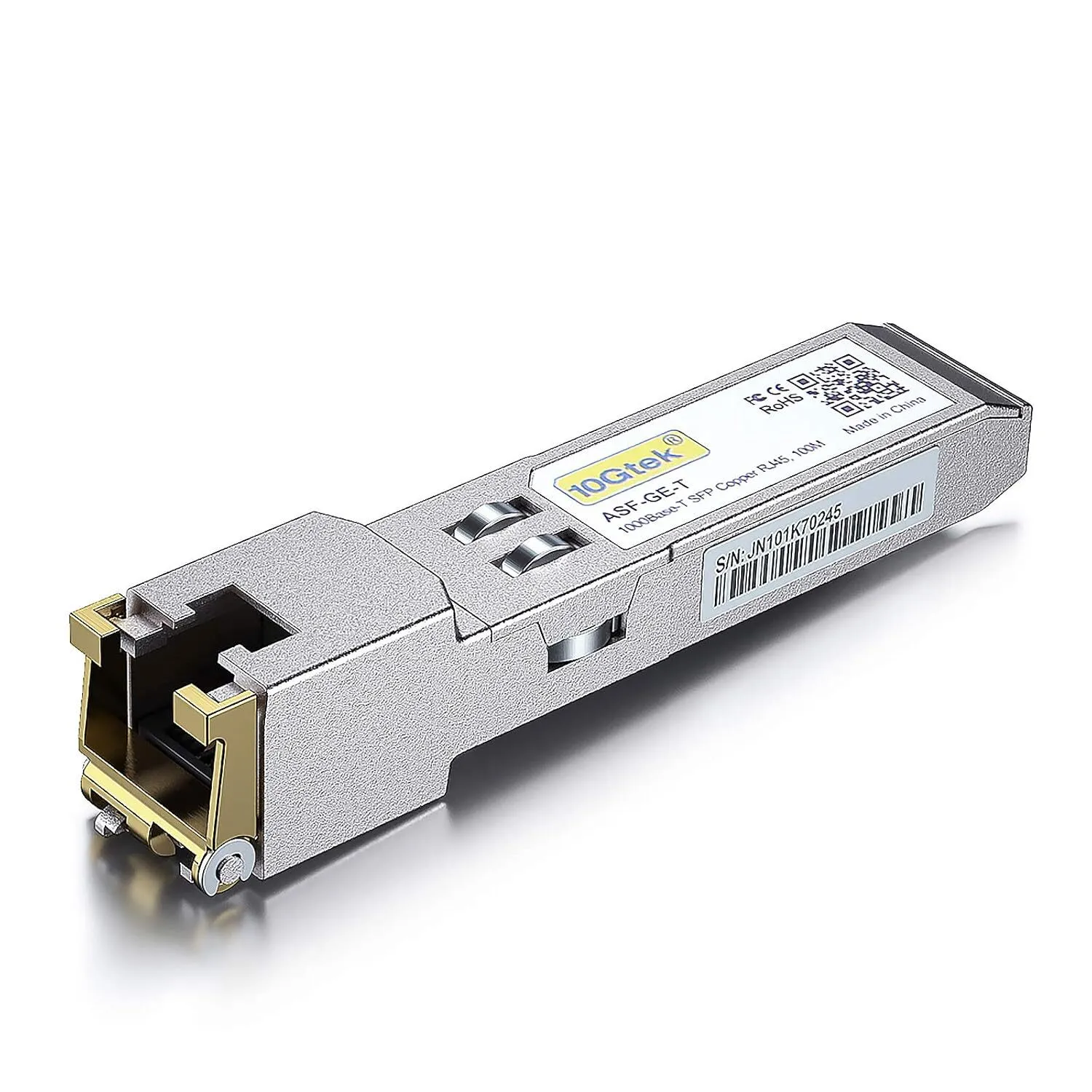 10Gtek SFP to RJ45 1000BASE-T Copper Transceiver, 1.25G SFP-T Module for Cisco SFP-GE-T, Meraki, Fortinet, Ubiquiti UniFi UF-RJ45-1G, D-Link, Supermicro, Netgear, TP-Link and More