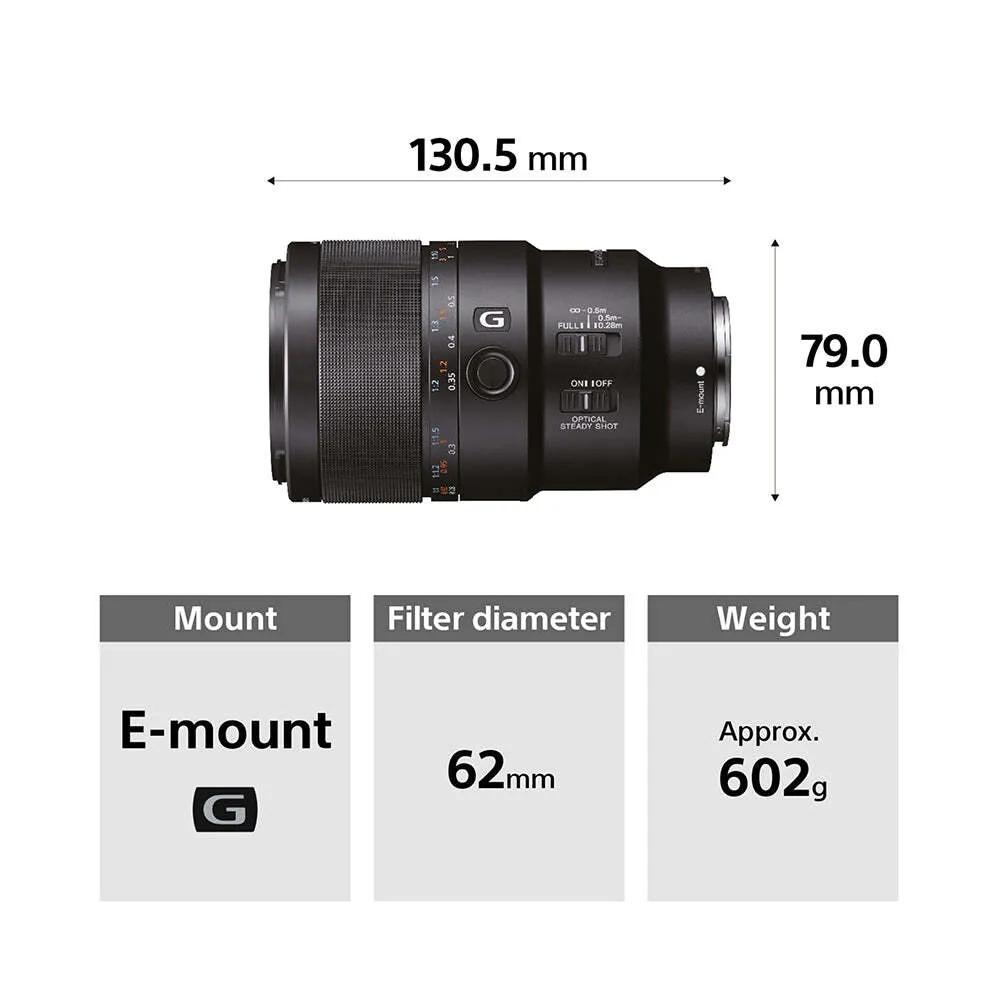  Sony FE 90mm f/2.8 Macro G OSS Lens