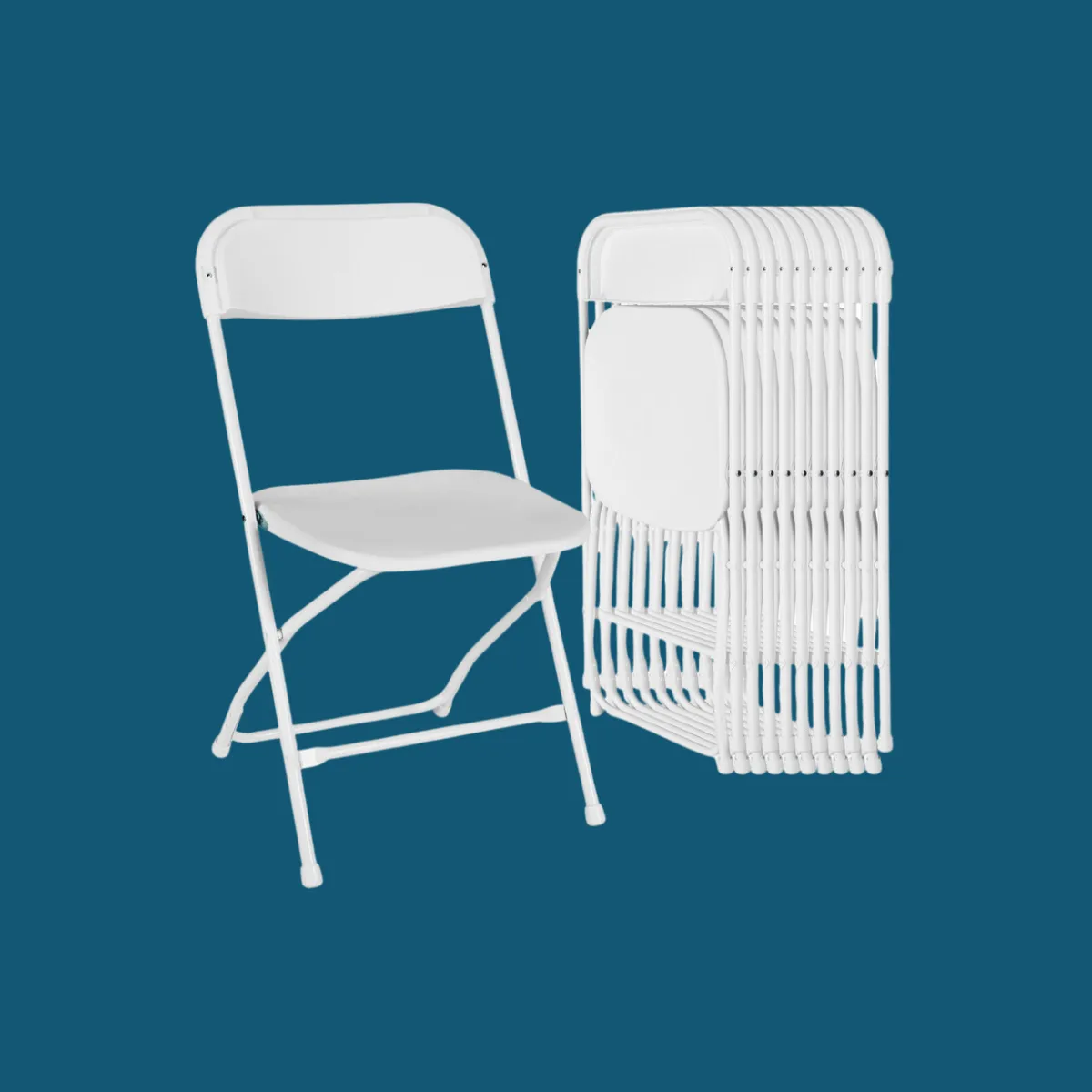 White Plastic Folding Chairs