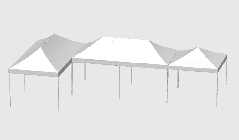 Vouwtent 8X16 L-vorm