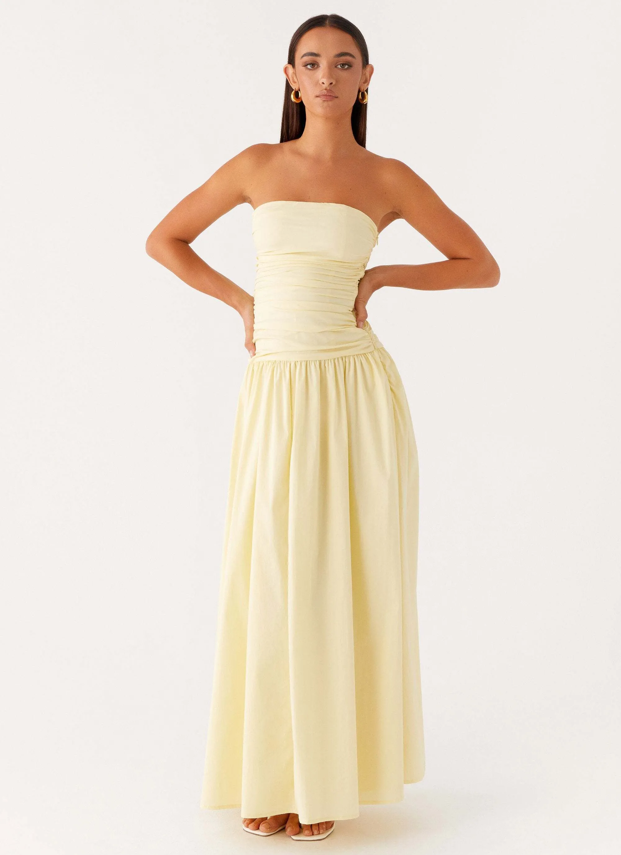 Peppermayo Carmel Maxi Dress Lemon, Size 10