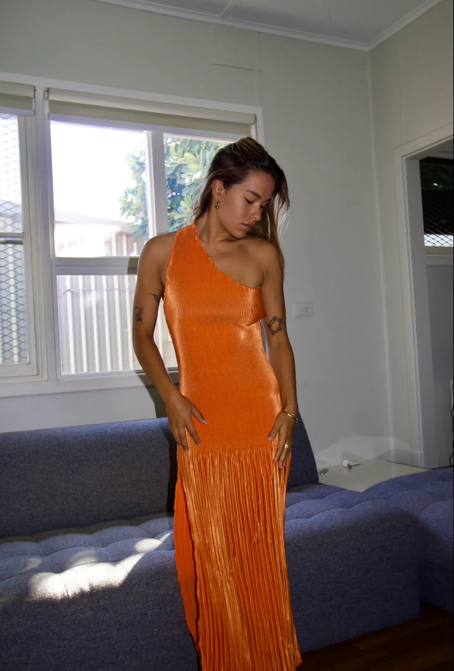 L'Idee Naomi Midi Orange, Size 10