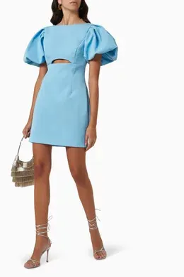 mossman After Glow Mini Dress Sky Blue 