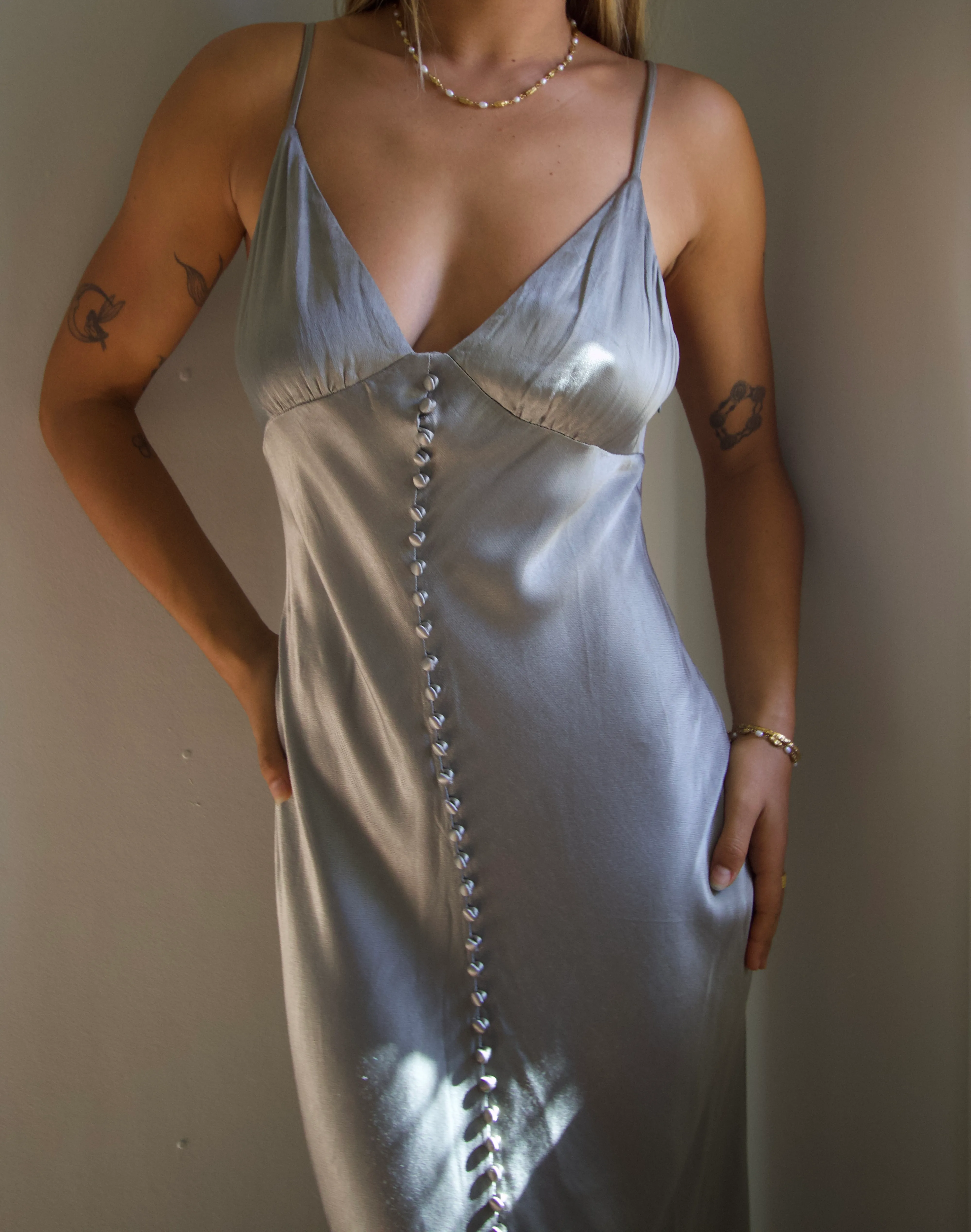 Shona Joy  La Lune Bias Slip Dress, size 12