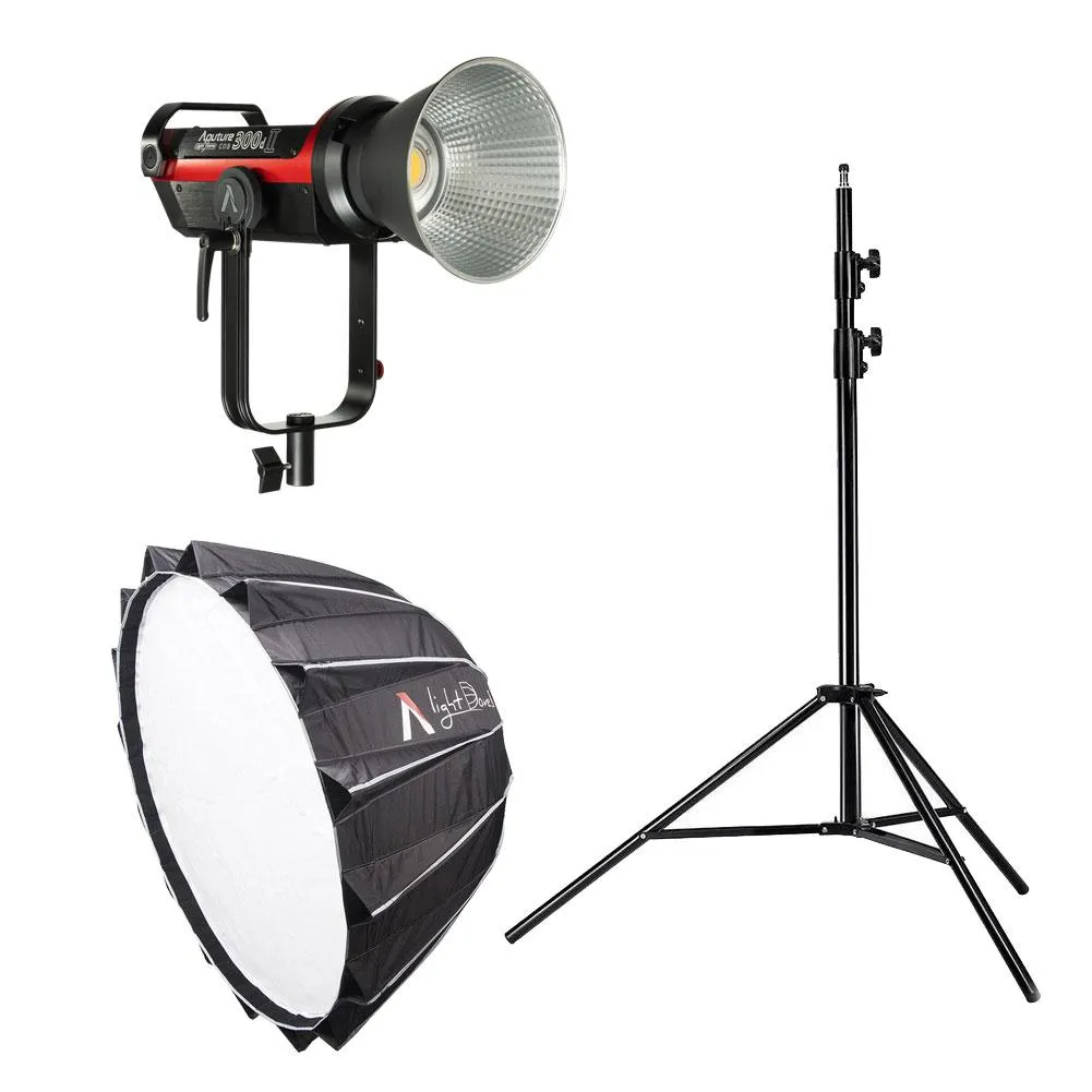 Kit Luz Aputure 300D com Tripé e Dome