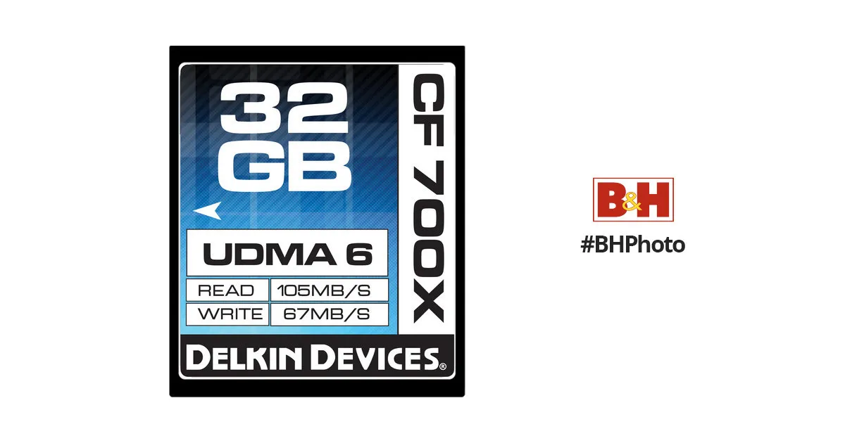 Delkin Devices - 32GB CompactFlash Memory Card 700x UDMA
