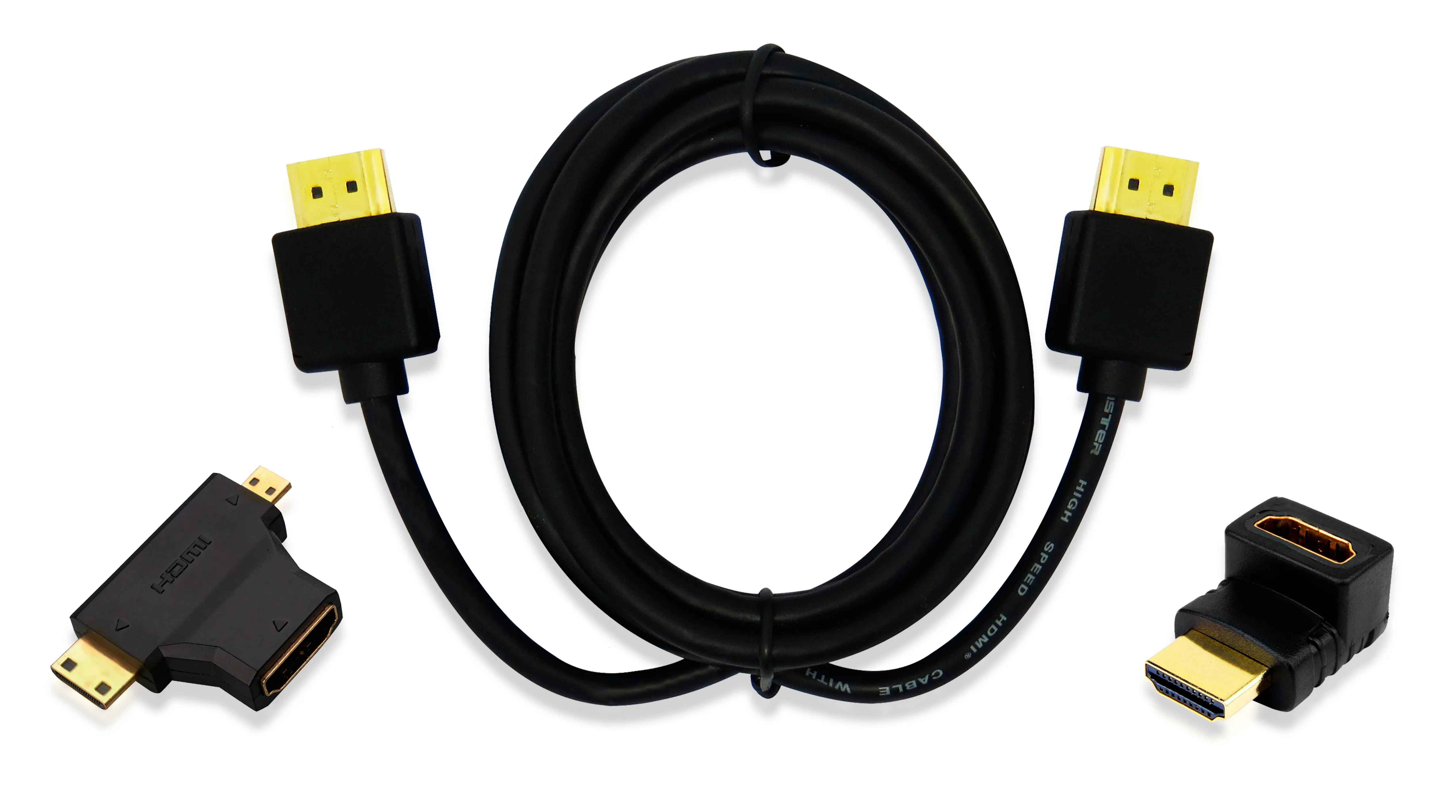 Cabo HDMI 1.4 Multilaser WI289 c/ Adaptadores T, micro, mini 1,8m