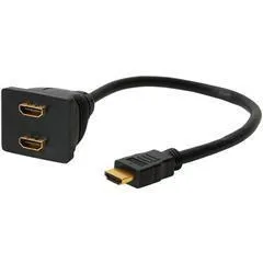 Pyle Pro PHDMMF3 HDMI MALE­to­DUAL FEMALE ADPTR