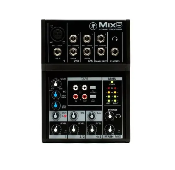Mesa De Som Mackie Mix5 Phantom Power 48v 5 Canais