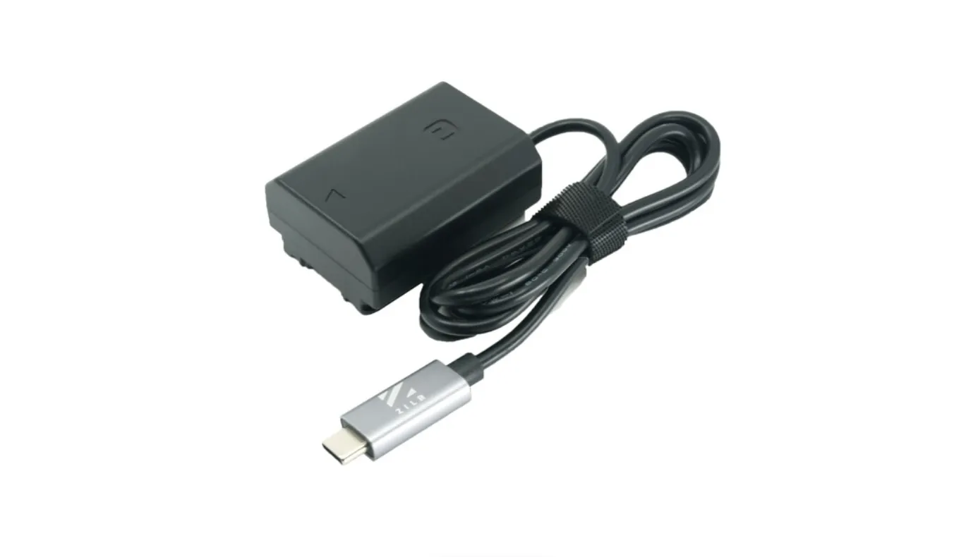 ZILR USB Type-C to Sony NP-FZ100 Regulated Dummy Battery Cable (24")