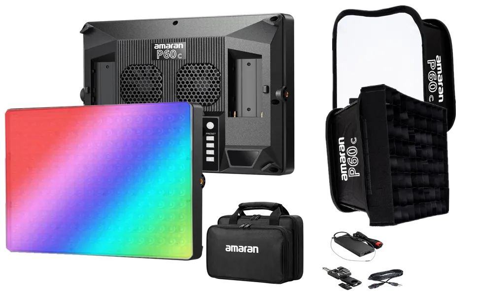 Kit Painel LED RGBWW Amaran P60C (V-MOUNT)