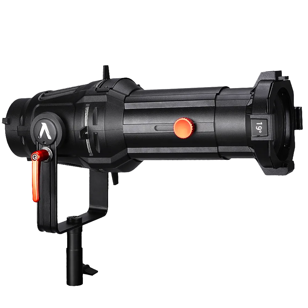 Kit Aputure Spotlight Lente 19º + Gobos e Iris