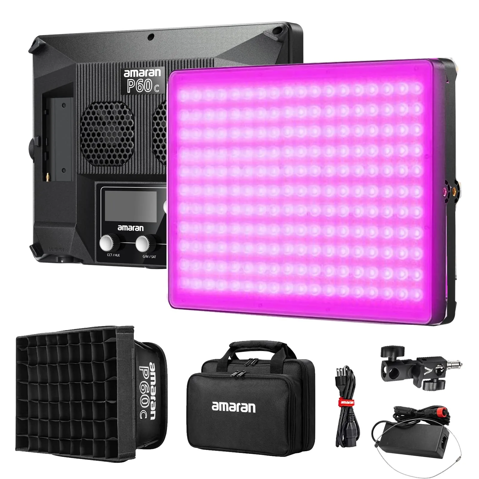 Kit Painel LED RGBWW Amaran P60C (SOMENTE AC)