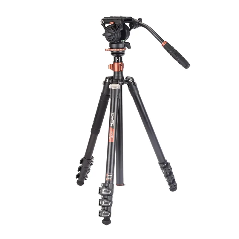 Cayer AF2451 Video Tripod with Fluid Head 