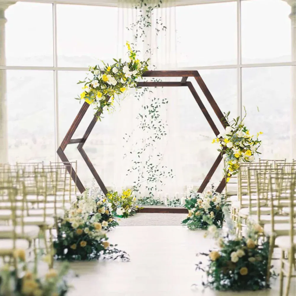 Arch / Photo Backdrop Dual Wooden Hexagon