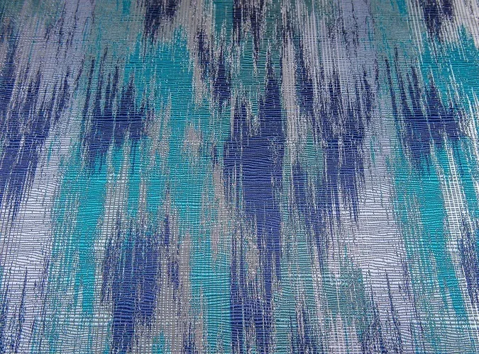 Blue Abstract Linen