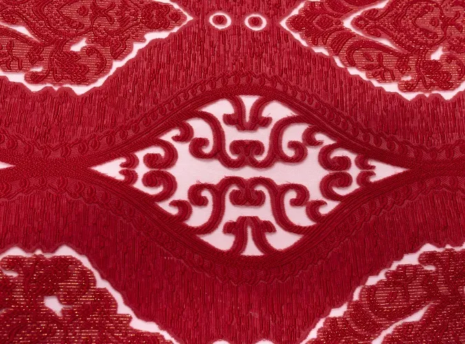 Red Damask – Sheer Linen